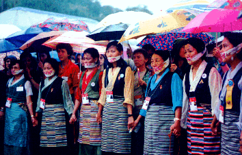 Tibetan-women-in-exile delegates at Bejing Conference, Sept,1995