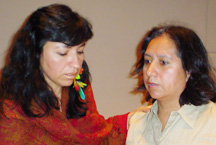 Esther Camac (Costa Rica) and Azelene Kaingang (Brazil) 