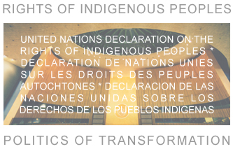 RIGHTS OF INDIGENOUS PEOPLES / POLITICS OF TRANSFORMATION