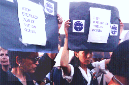 2 Tibetan women at Women in Black Rally